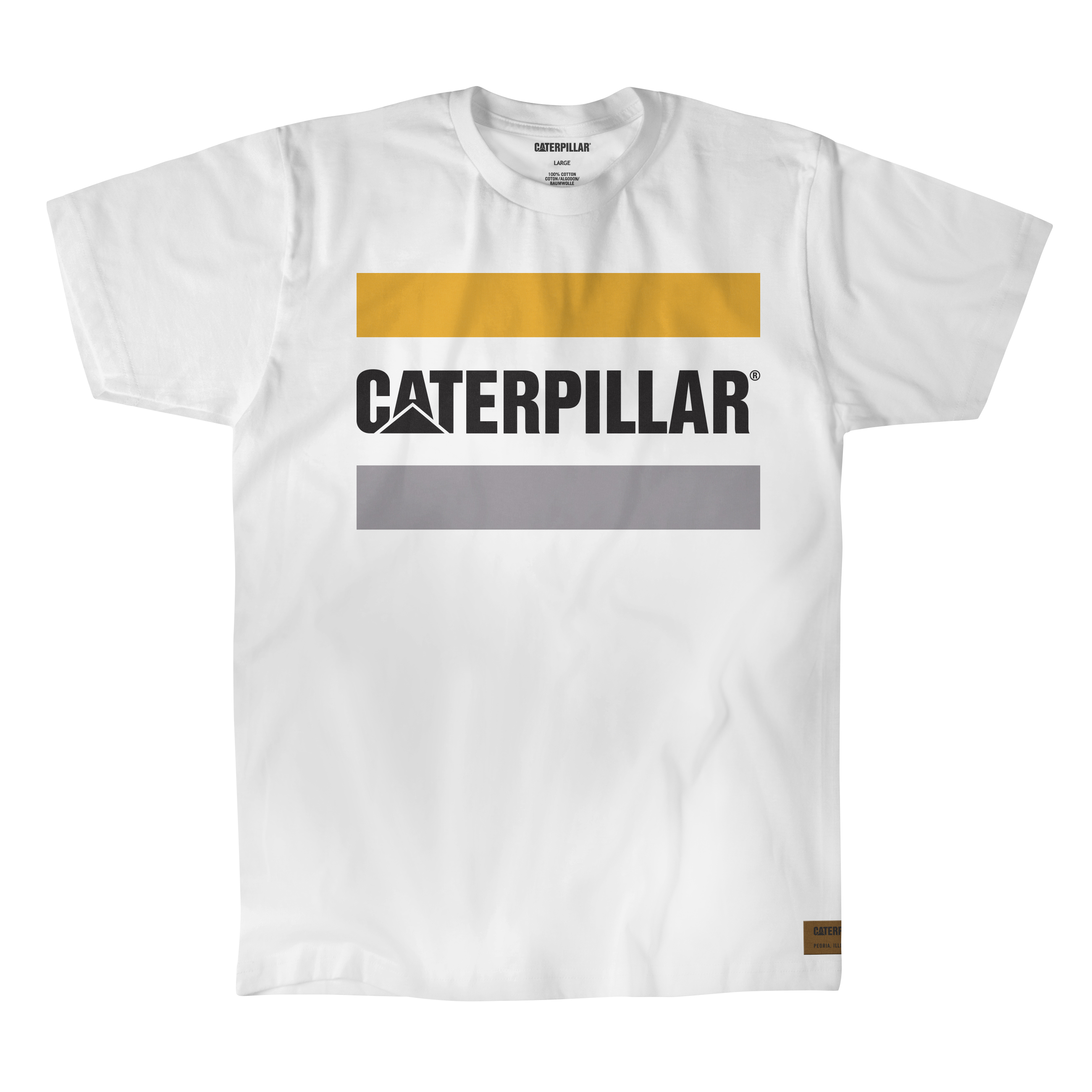 Caterpillar Work Logo Philippines - Mens T-Shirts - White 64170LRPH